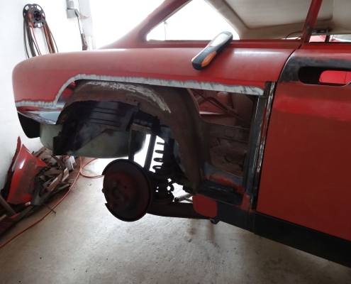 Alfa GT Junior - Seitenwand hinten auf der Beifahrerseite ersetzen