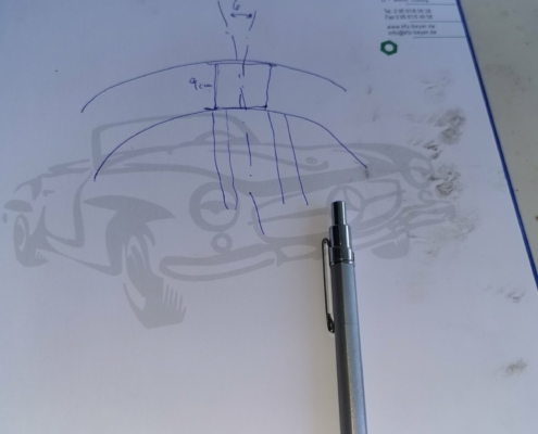 VW T1 Samba - Ausmessen der Stoßdämpferaufnahme - 004