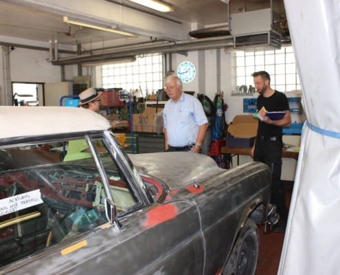 MB W111 Cabrio - Karosserieabnahme mit dem Kunden - 014